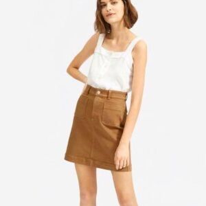 Everlane Patch Pocket Skirt Structured Cotton Size 8